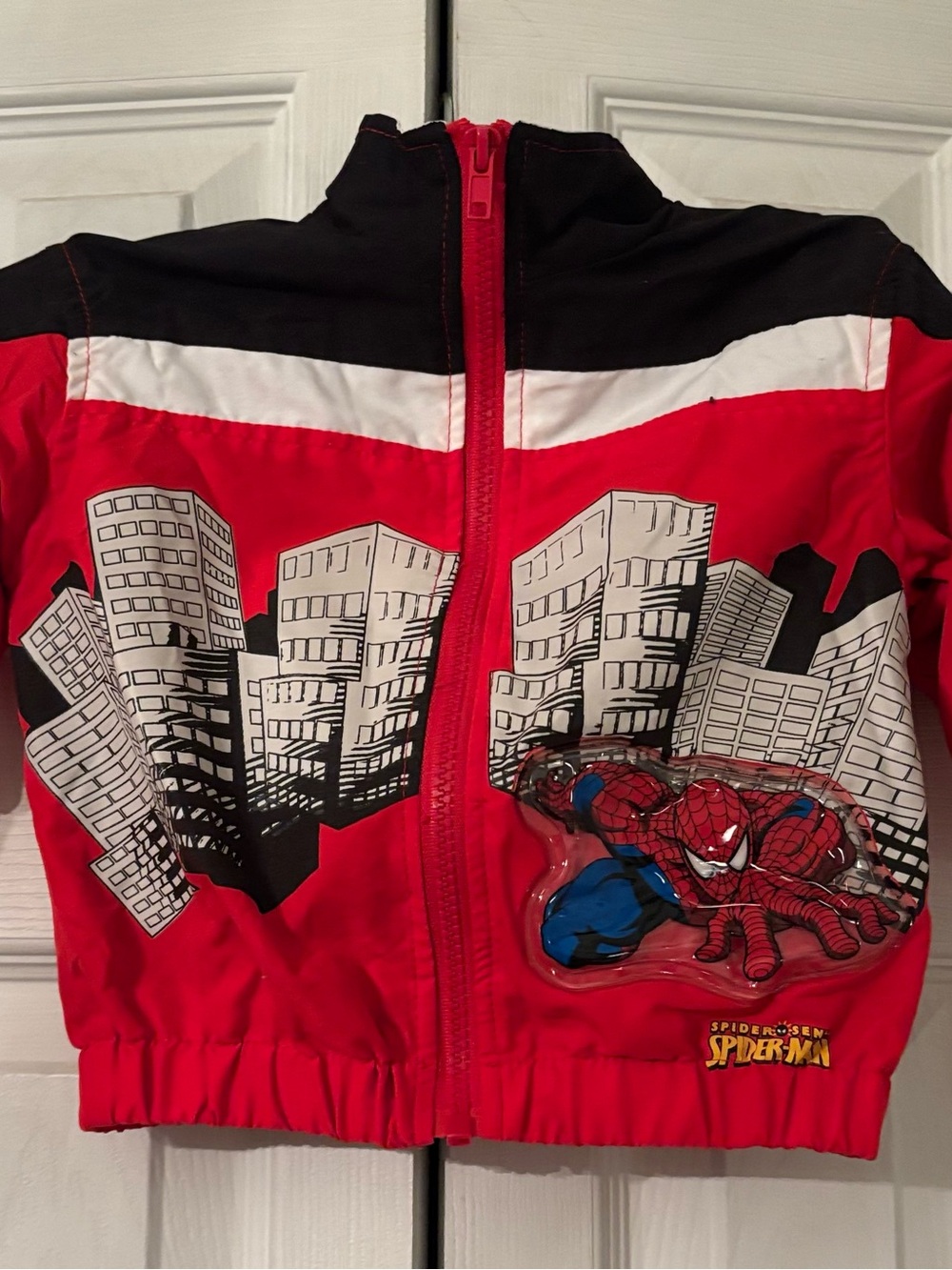 Marvel Kids Red Black White Spider-Man Jacket